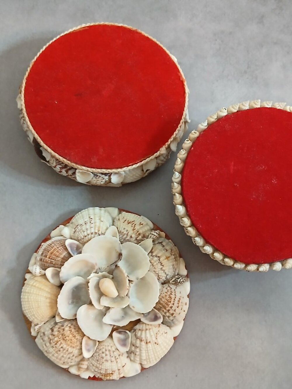 Two Vintage Handmade Seashell Decorated Trinket Boxes-Coastal-Nautical - Picture 10 of 10